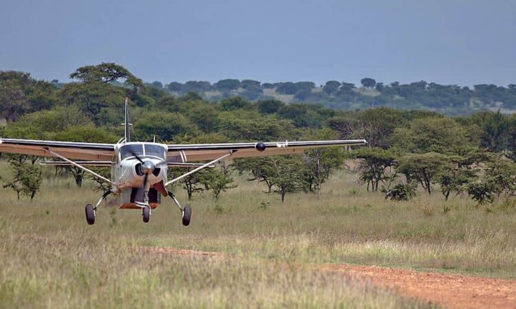Kirawira B Airstrip in Serengeti National Park Near the Grumeti River